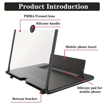 Cell Phone Screen Magnifier HD Video Amplifier Stand Bracket Phones Screen Magnifier for Smartphones Mobile Phone Accessories